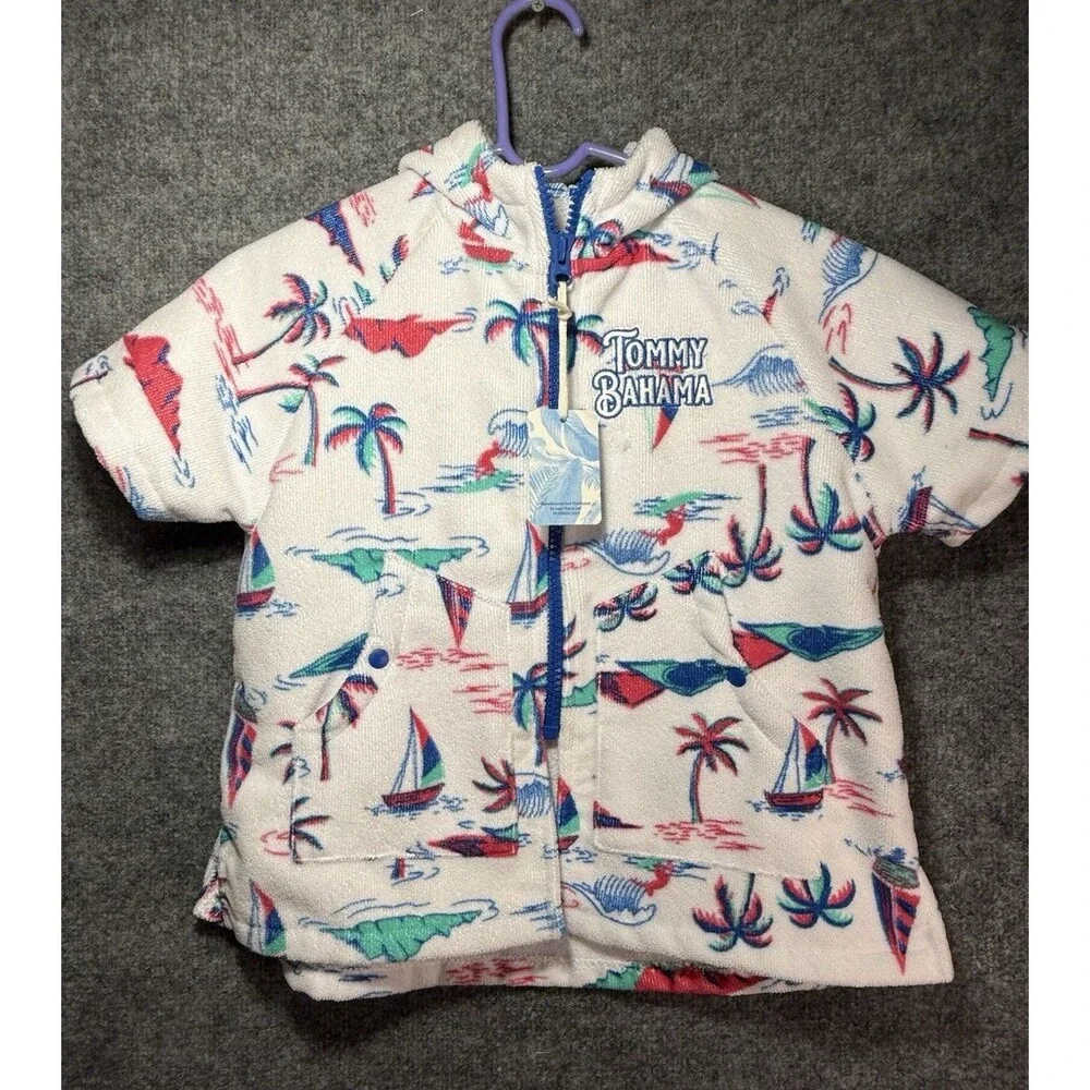 Tommy Bahama Boys Cover‑Up – Size 3–6 (S/M) – Palm Tree Print – NWT